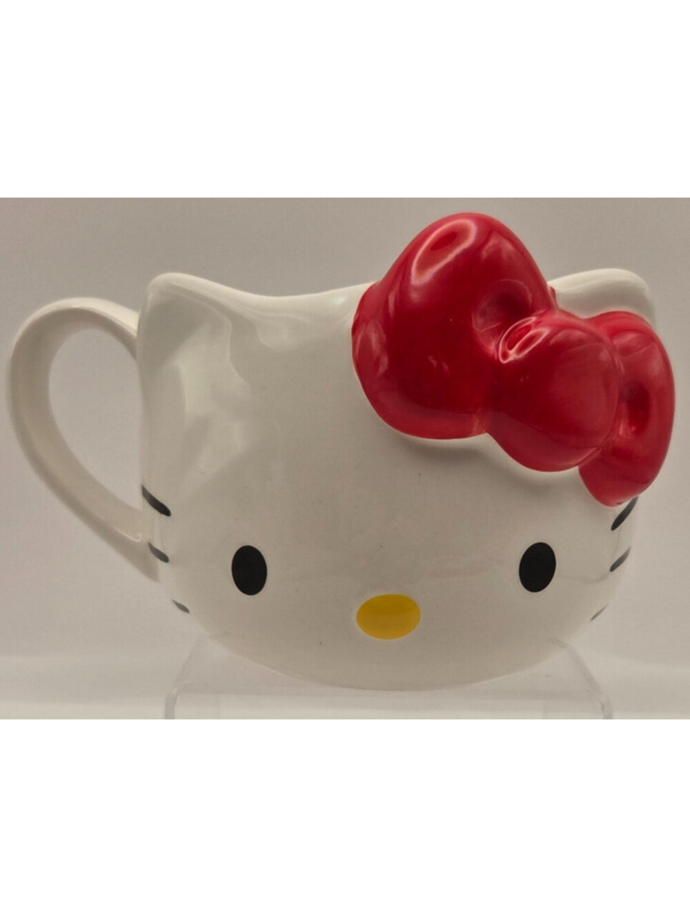 Silver Buffalo Hello Kitty Red Bow 3D Sculpted Ceramic Mug 22 Oz New